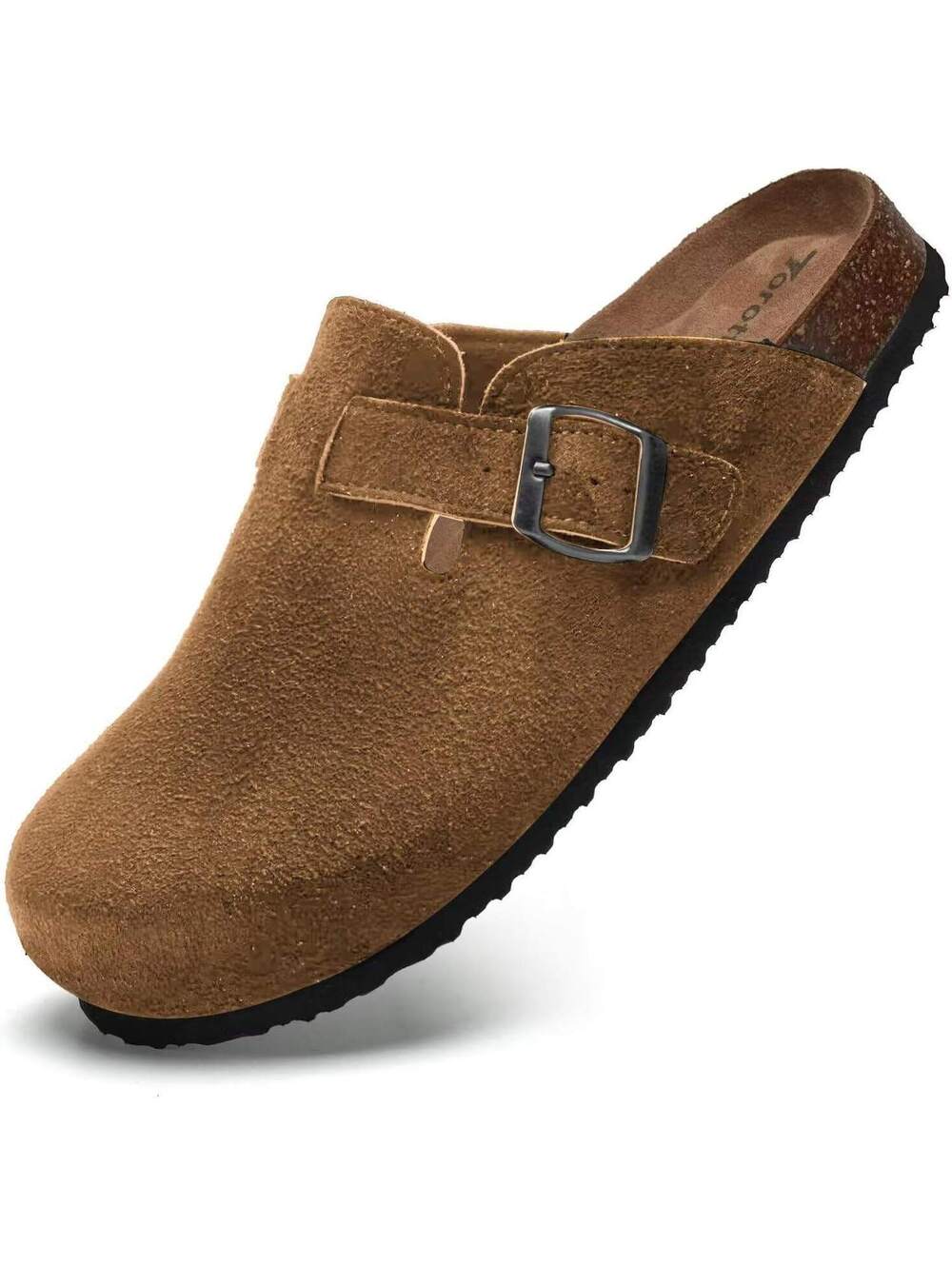Torotto Women's Suede Clogs, Khaki, Size 9, fall fashion, Suede clogs
